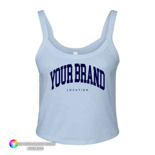 Custom BELLA + CANVAS Women's Micro Rib Spaghetti Strap Tank