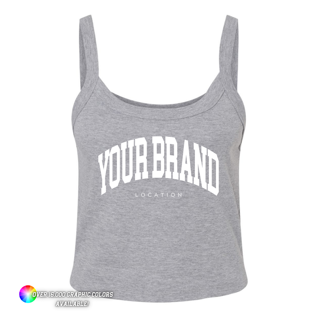 Custom BELLA + CANVAS Women's Micro Rib Spaghetti Strap Tank