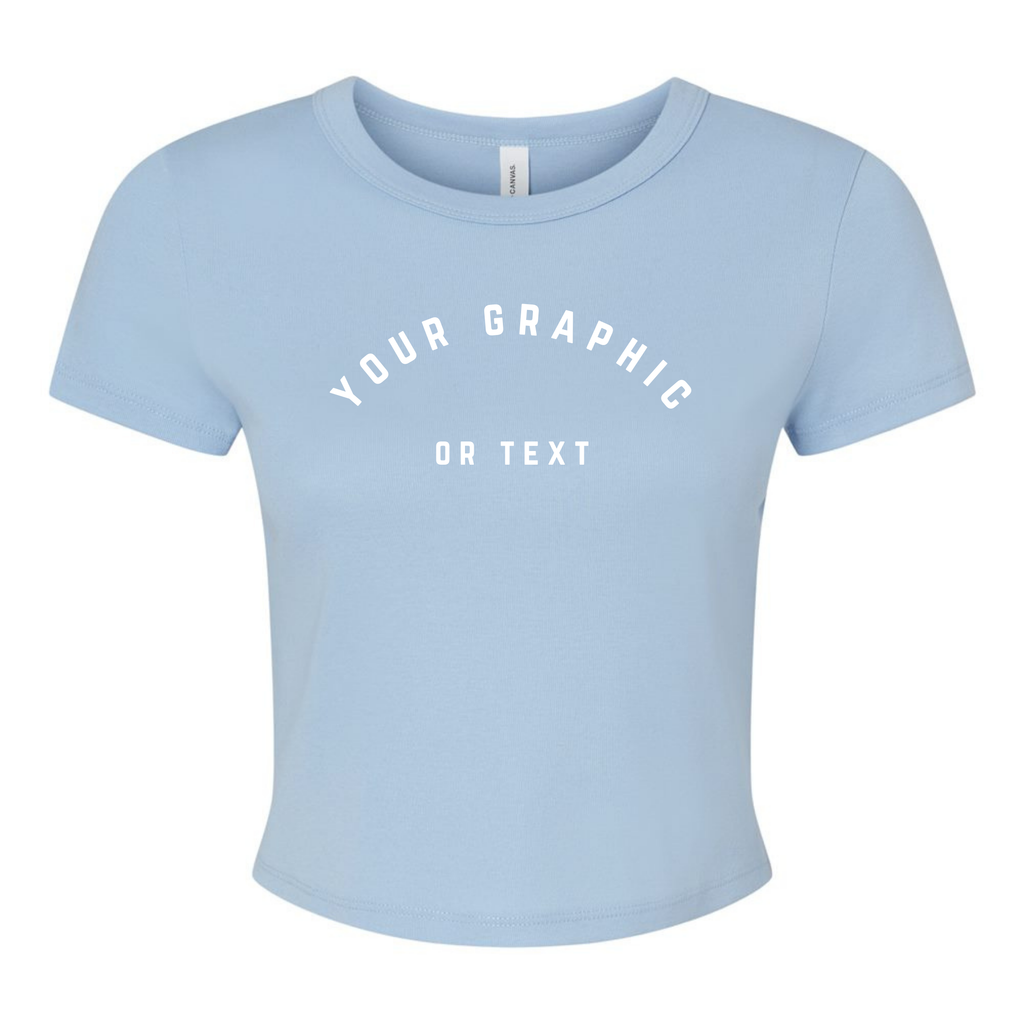*New Colors* Custom Branded Logo Women's Micro Rib Baby Tee