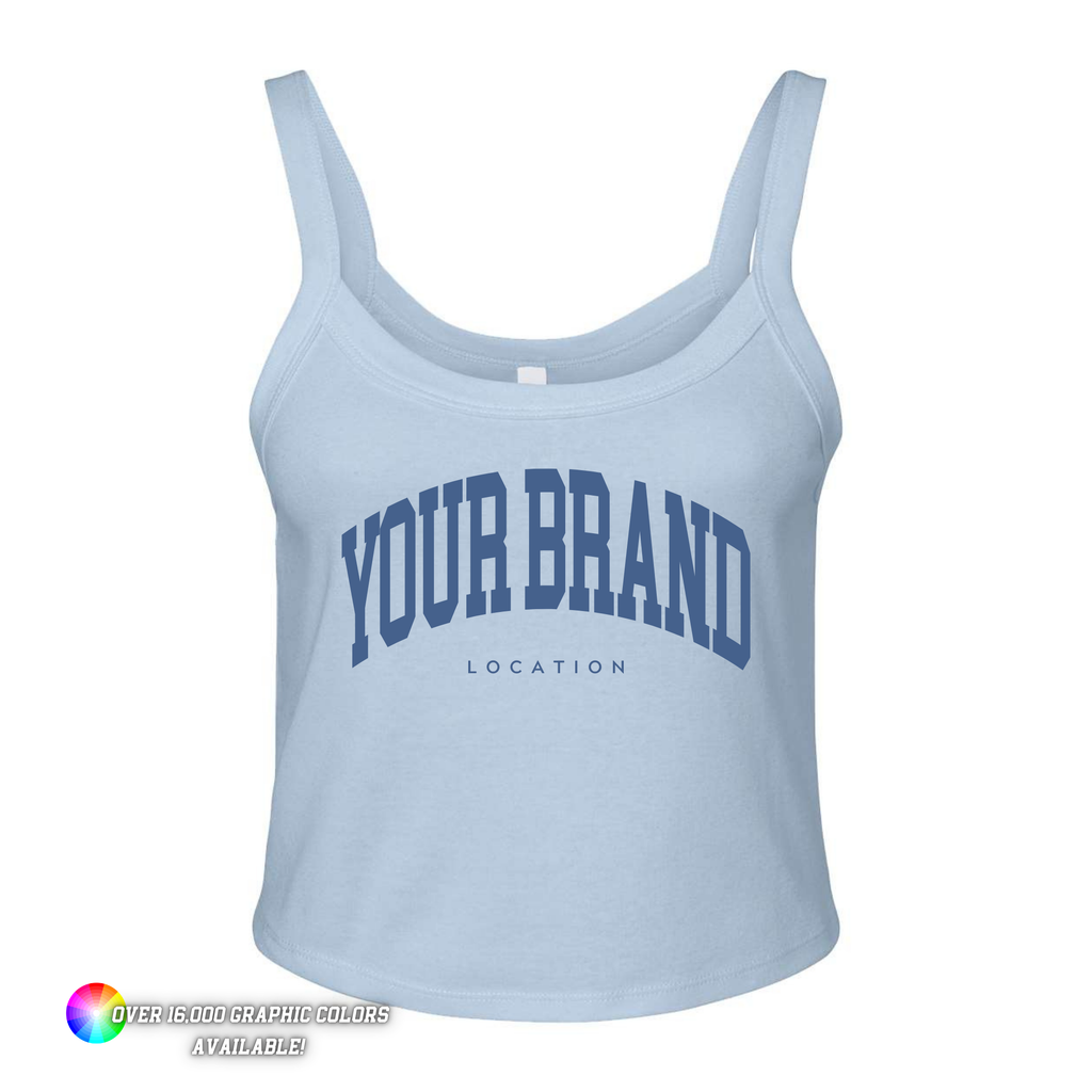 Custom BELLA + CANVAS Women's Micro Rib Spaghetti Strap Tank