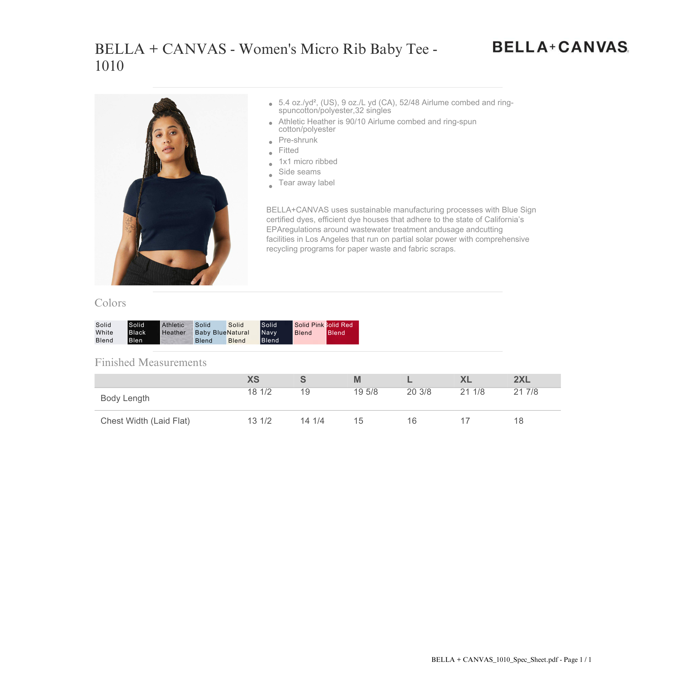 *New Colors* Custom Branded Logo Women's Micro Rib Baby Tee