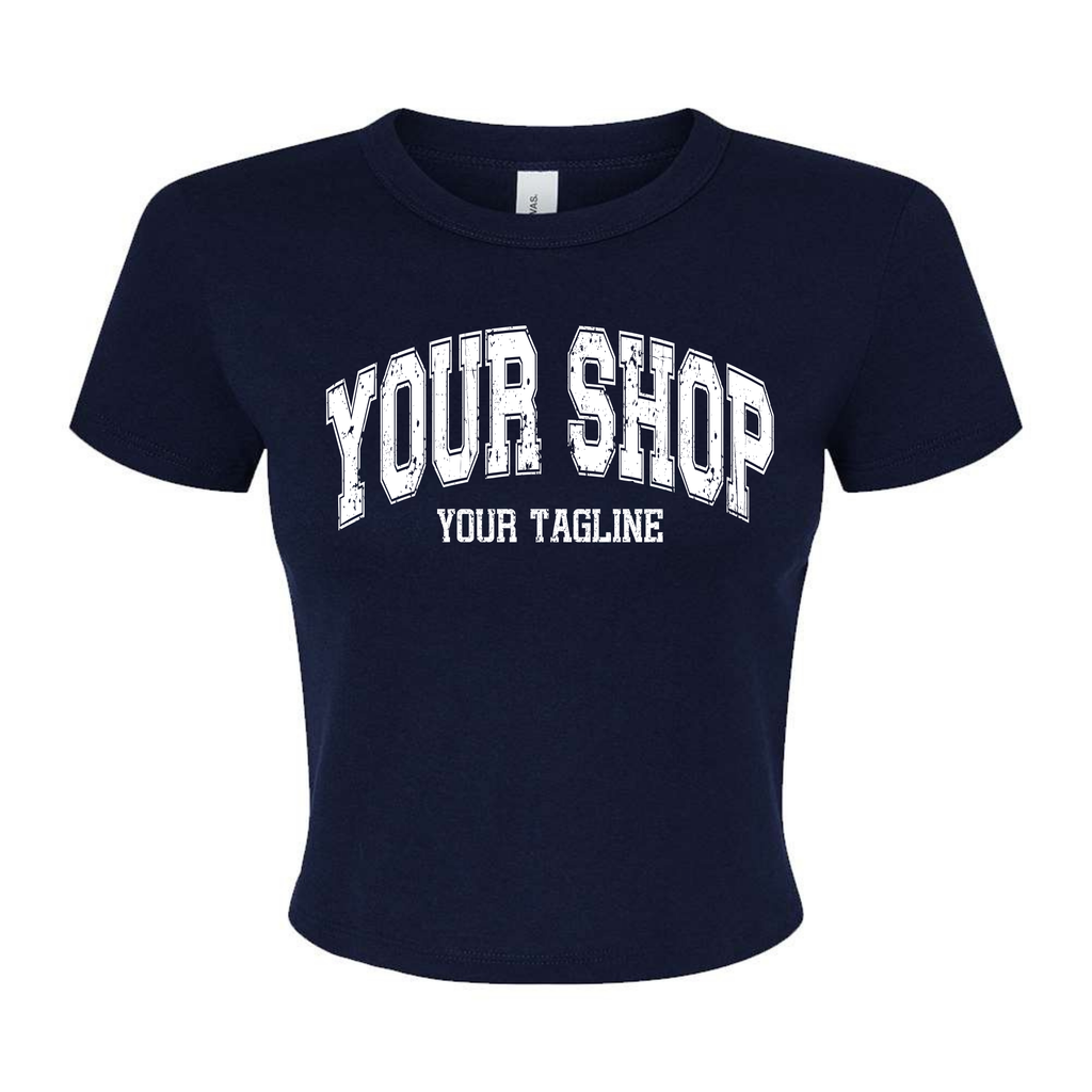*New Colors* Custom Branded Logo Women's Micro Rib Baby Tee