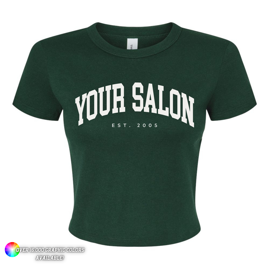 *New Colors* Custom Branded Logo Women's Micro Rib Baby Tee