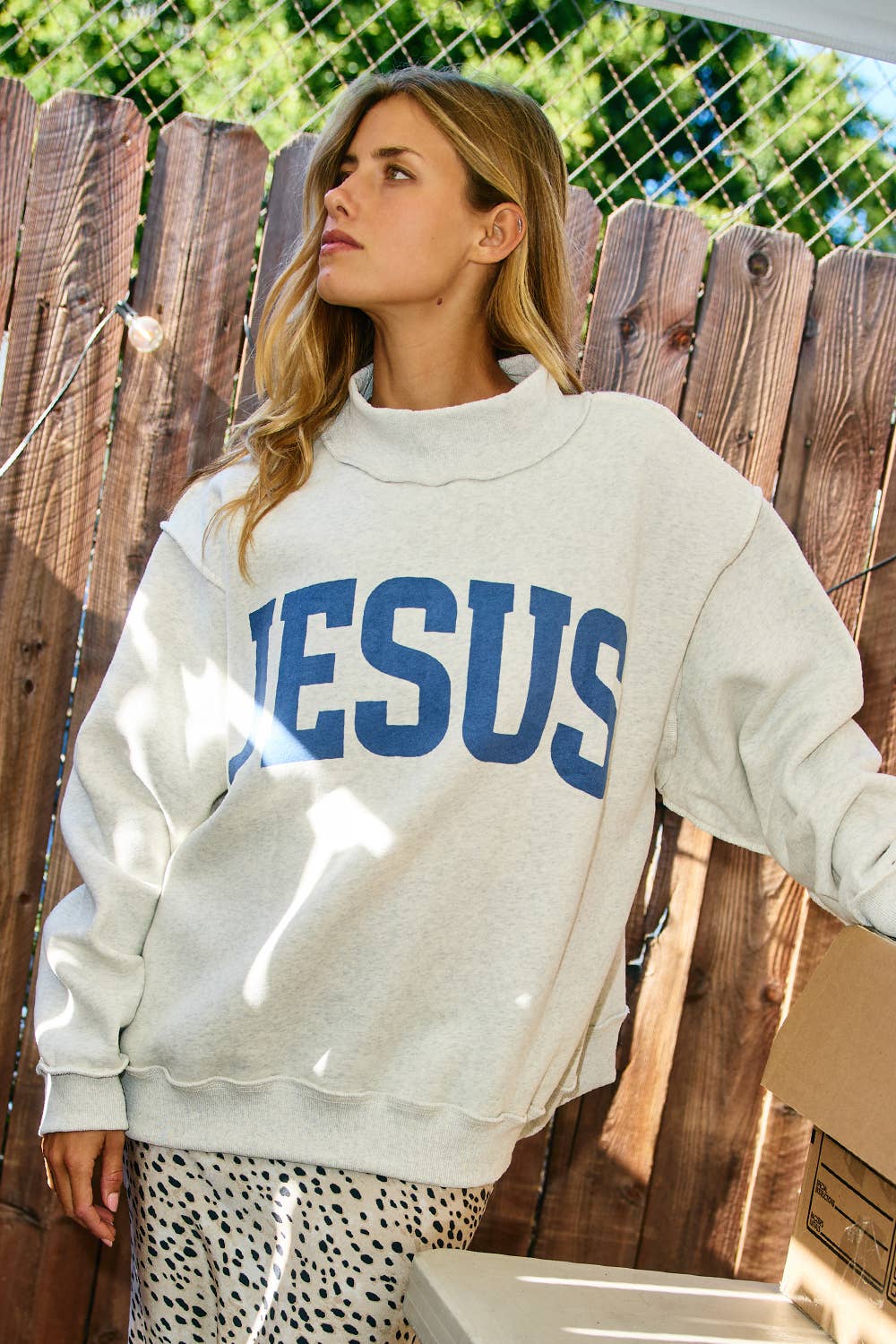 IT2594-JESUS | 'JESUS & GOD IS GOOD' Reversible Sweatshirt