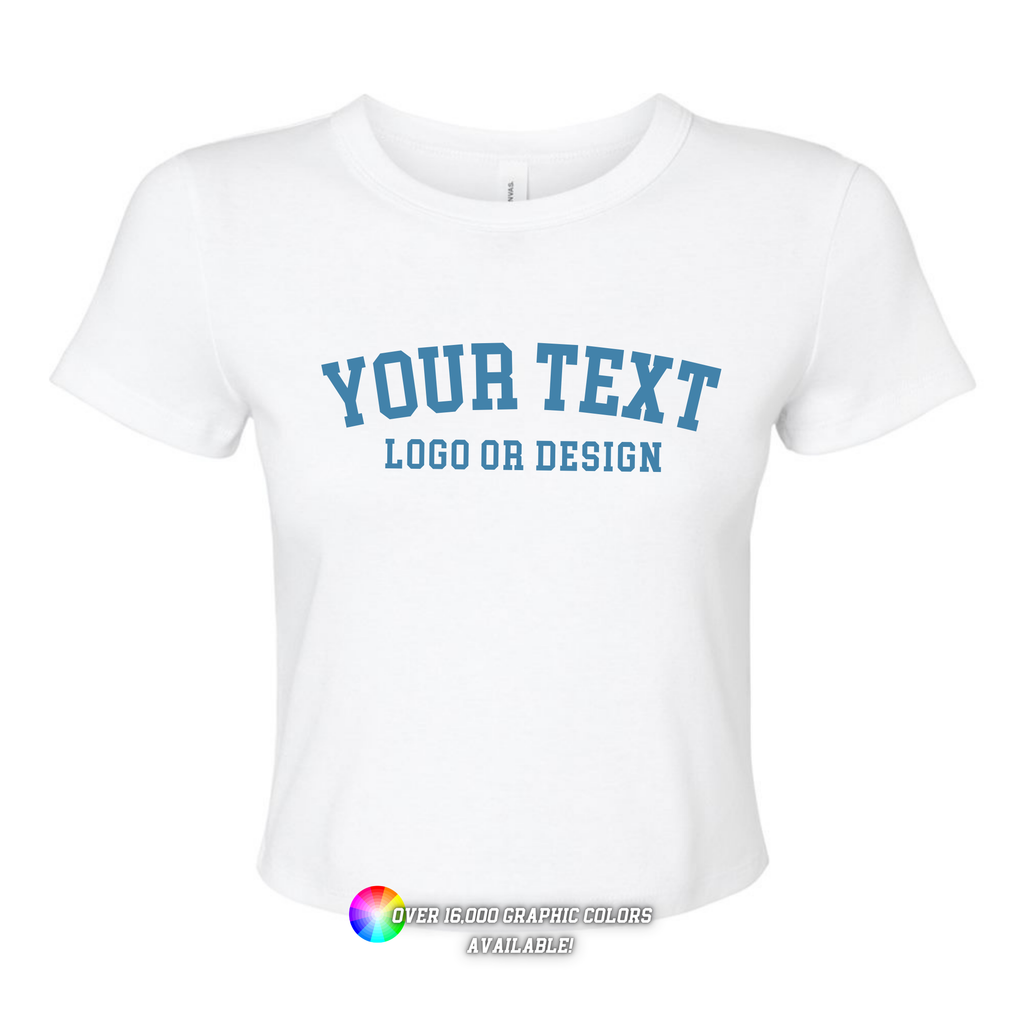 *New Colors* Custom Branded Logo Women's Micro Rib Baby Tee