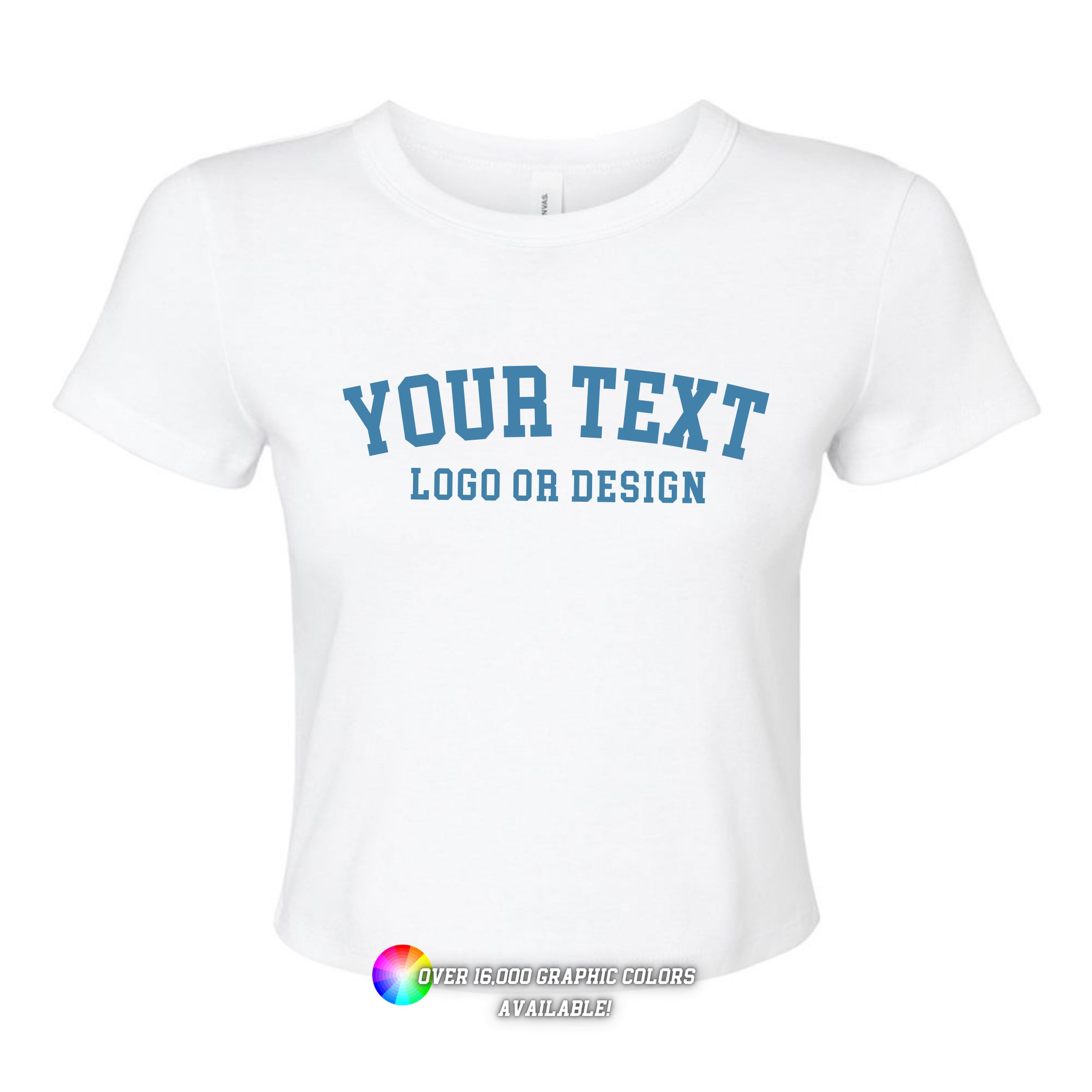 *New Colors* Custom Branded Logo Women's Micro Rib Baby Tee
