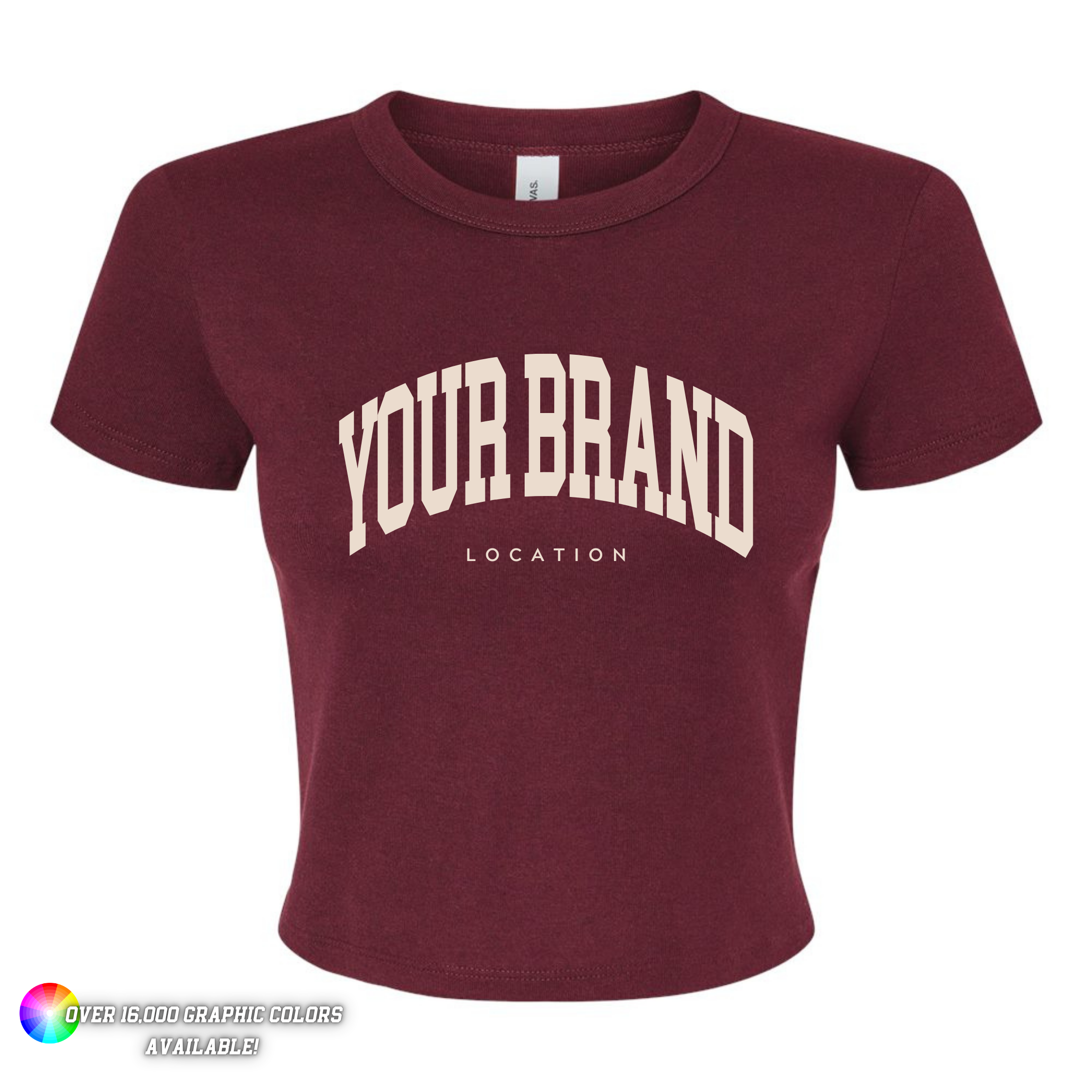*New Colors* Custom Branded Logo Women's Micro Rib Baby Tee